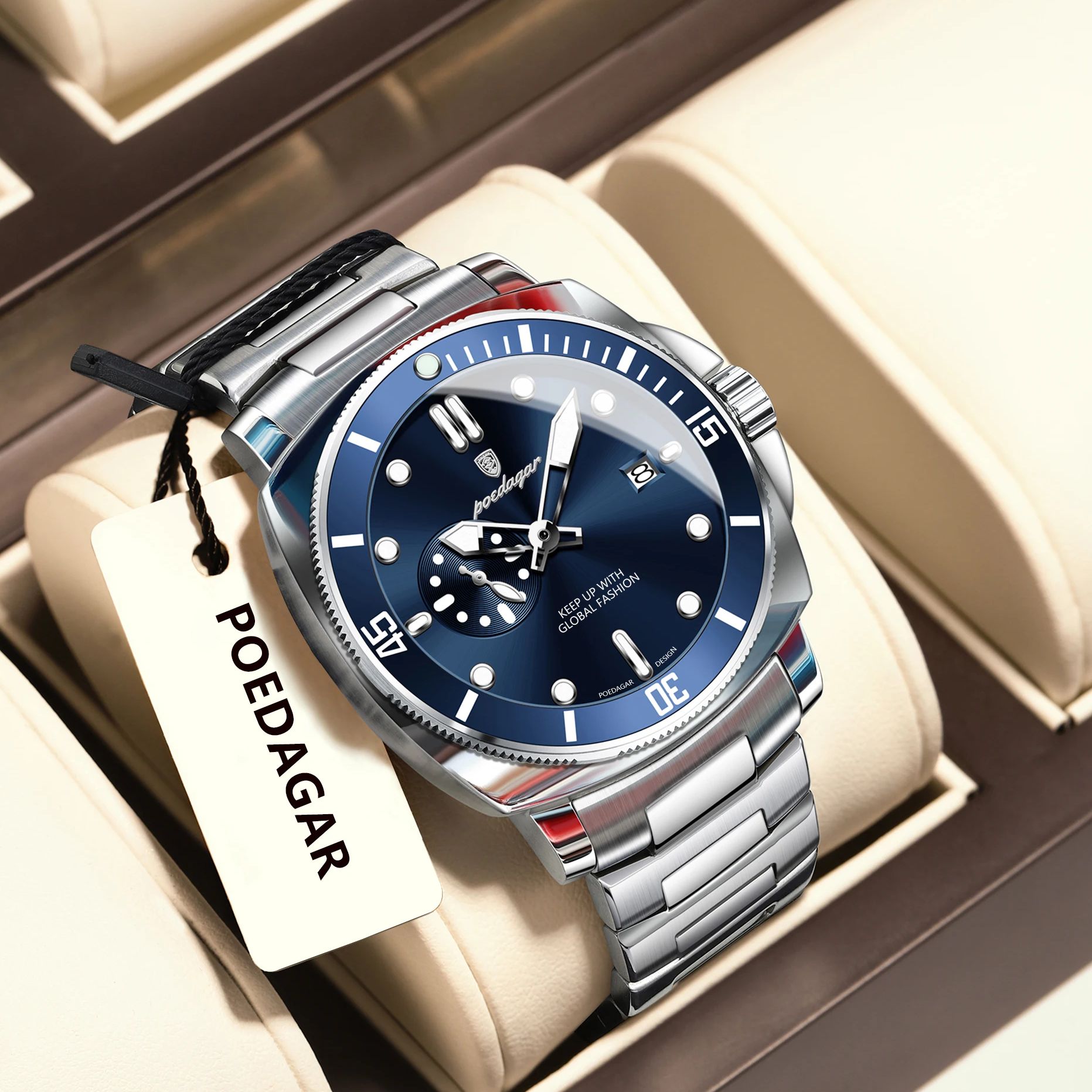 Luxury Watch Zone - POEDAGAR Top Fashion Luksusowy Zegarek Męski