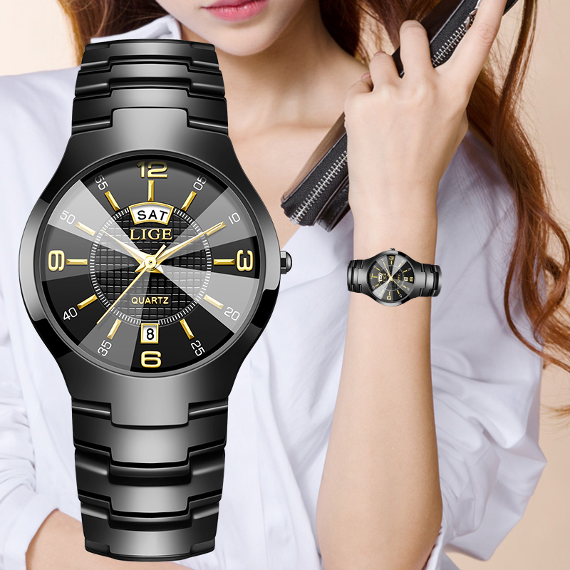 Luxury Women'S Watch - Elegancki zegarek damski LIGE, luksusowy ceramiczny