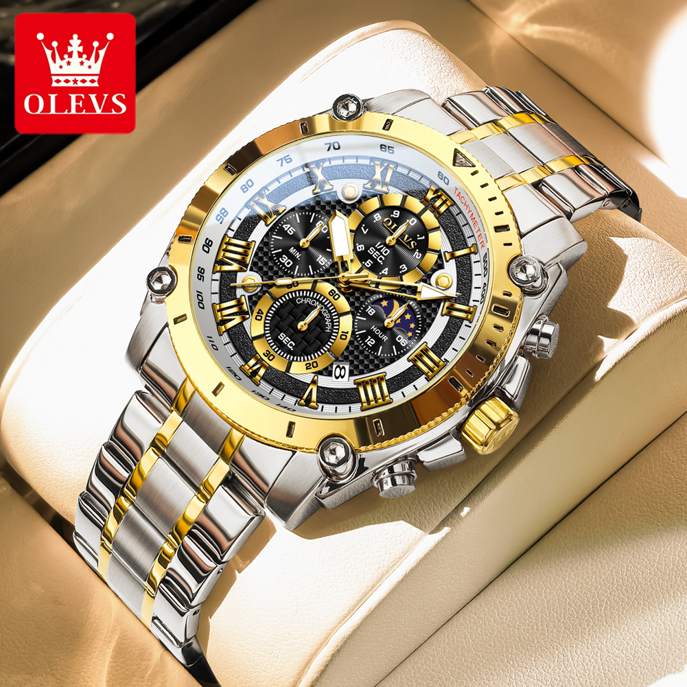 Luxury Watch Zone - OLEVS 3689 Kwarcowy męski zegarek wielofunkcyjny