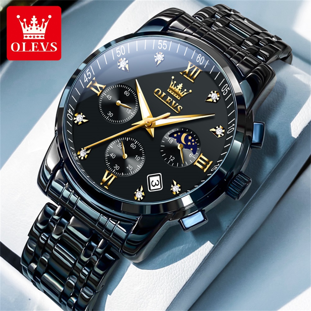 Luxury Watch Quality - OLEVS Popularne męskie zegarki ze stali