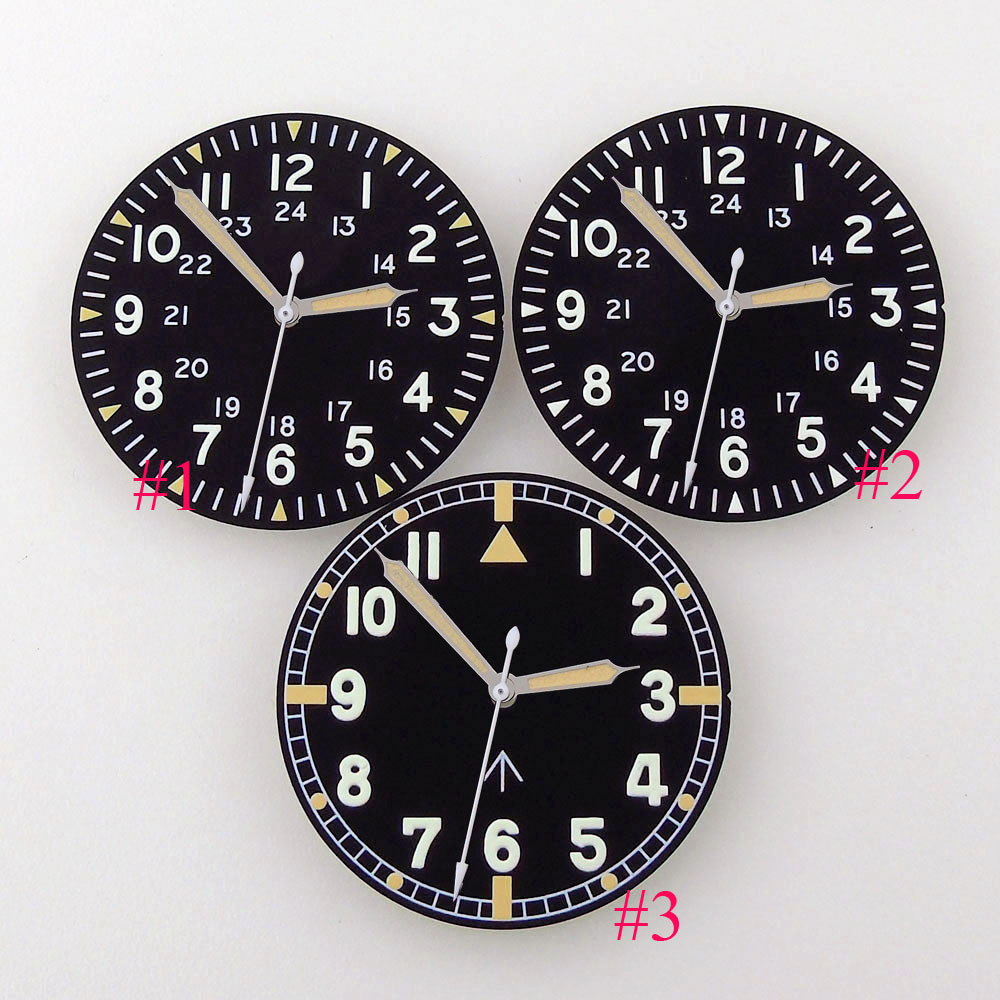 Luxury Watch Face - Czarna tarcza zegarka 33,5 mm pasująca