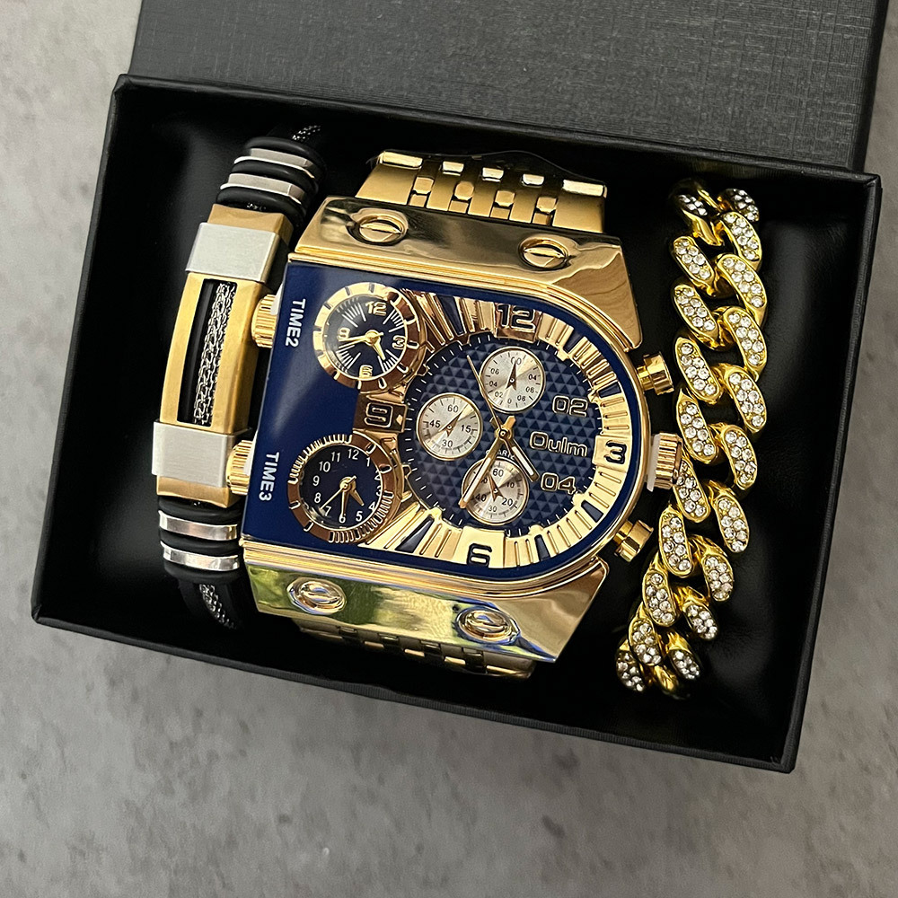 Męski luksusowy prostokątny zł – Luxury Watch Face recenzja i cena
