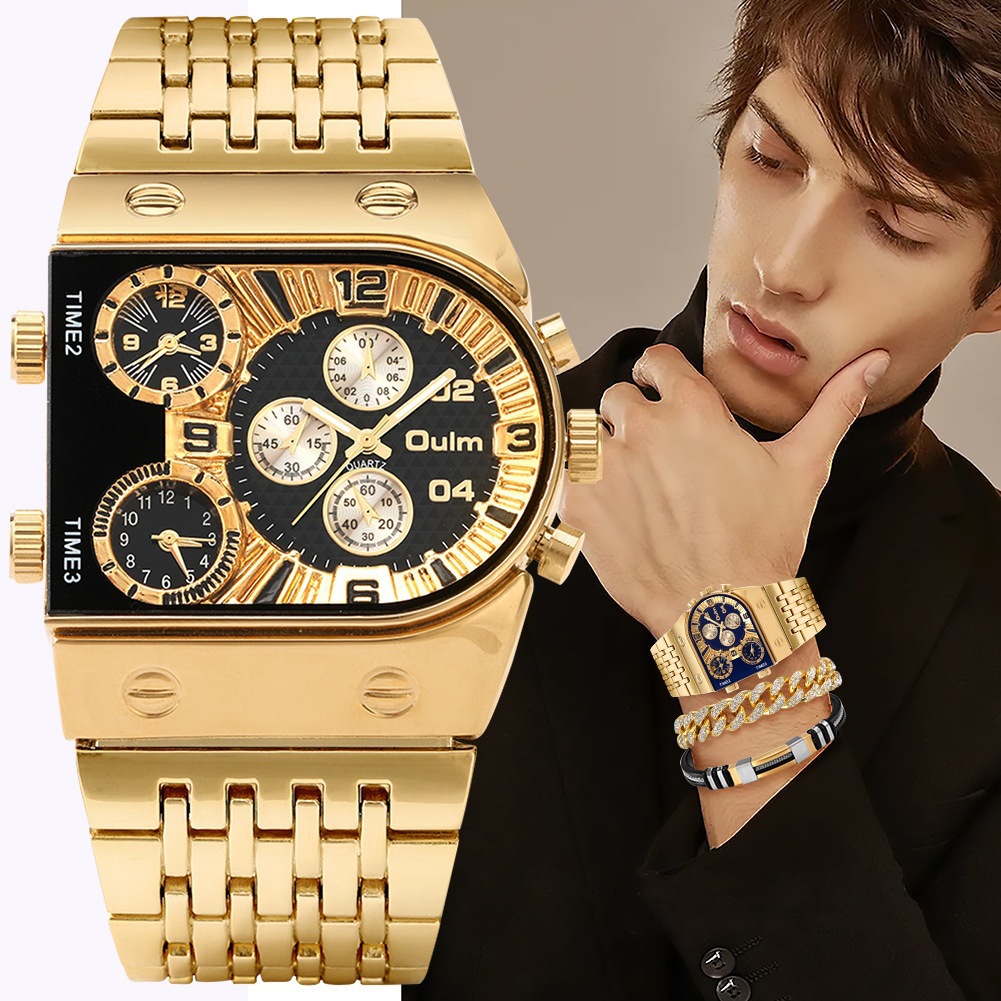 Męski luksusowy prostokątny zł – Luxury Watch Face recenzja i cena