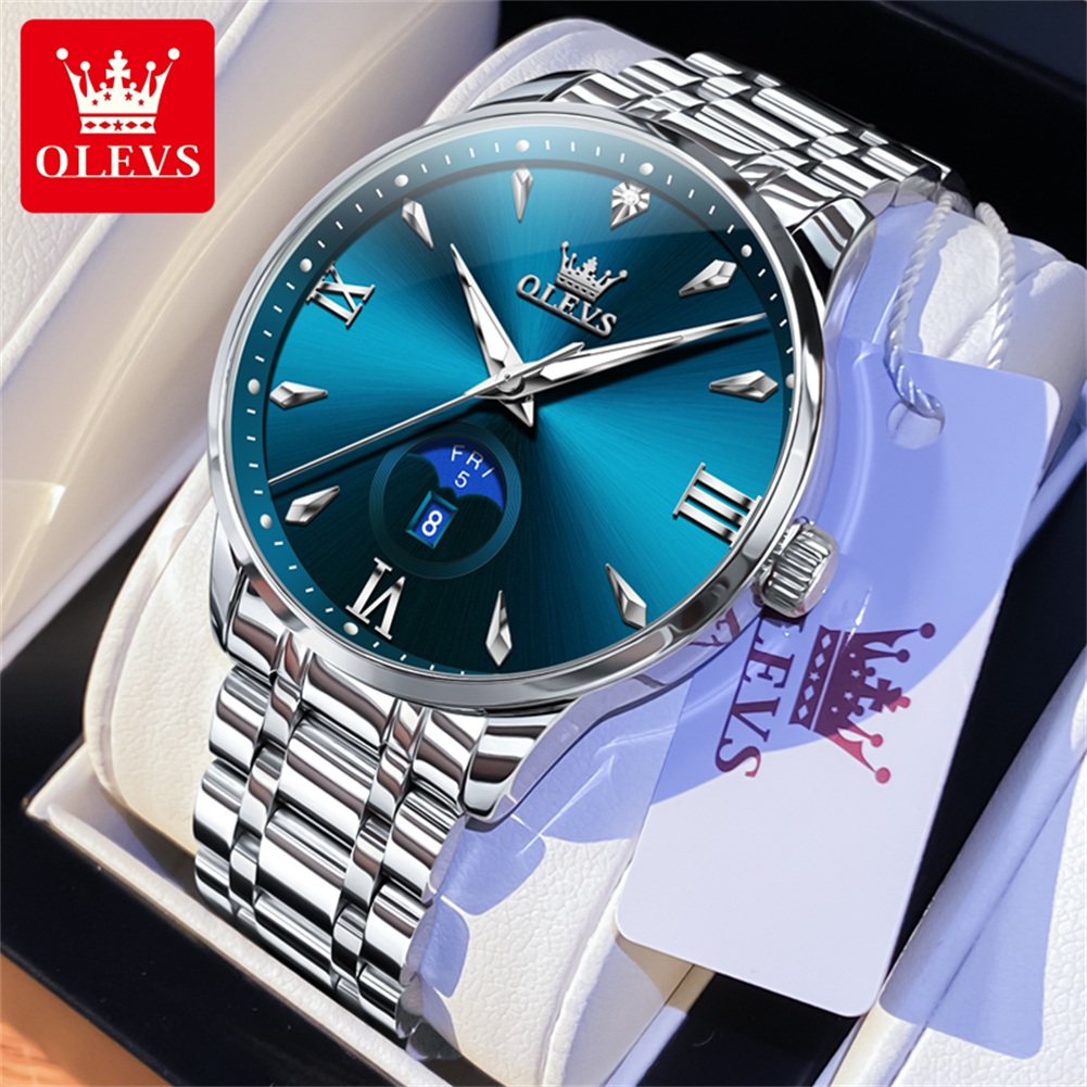 OLEVS Moon Phase męskie zegark – Luxury Watch Brand recenzja i cena