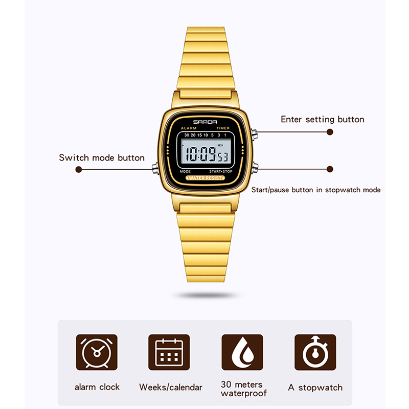Kobiety SANDA złote klasyczny  – Luxury Watch Zone recenzja i cena