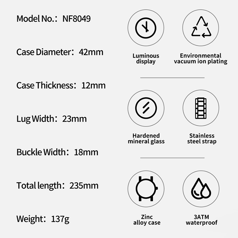 NAVIFORCE modny zegarek dla mę – Luxury Watch Face recenzja i cena