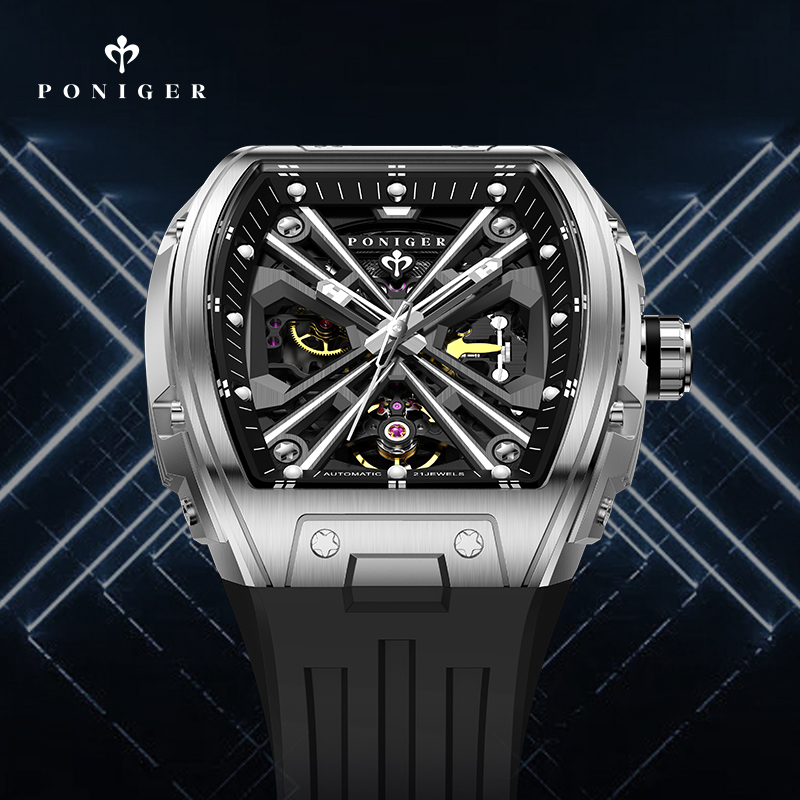 PONIGER Luksusowy Automatyczny – Luxury Watch On Rubber Strap recenzja i cena